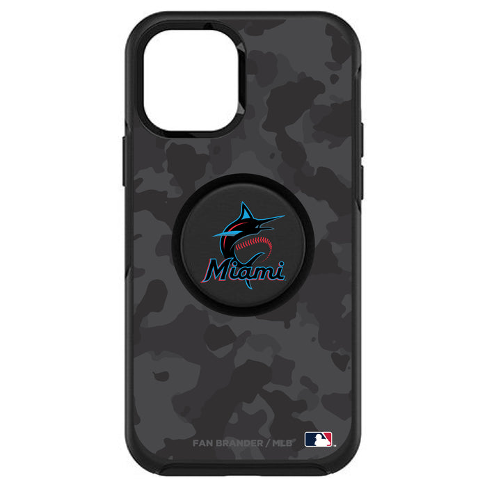 OtterBox Otter + Pop symmetry Phone case with Miami Marlins Urban Camo background