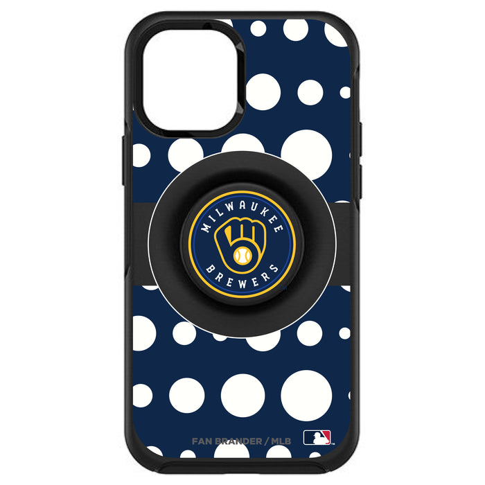 OtterBox Otter + Pop symmetry Phone case with Milwaukee Brewers Polka Dots design