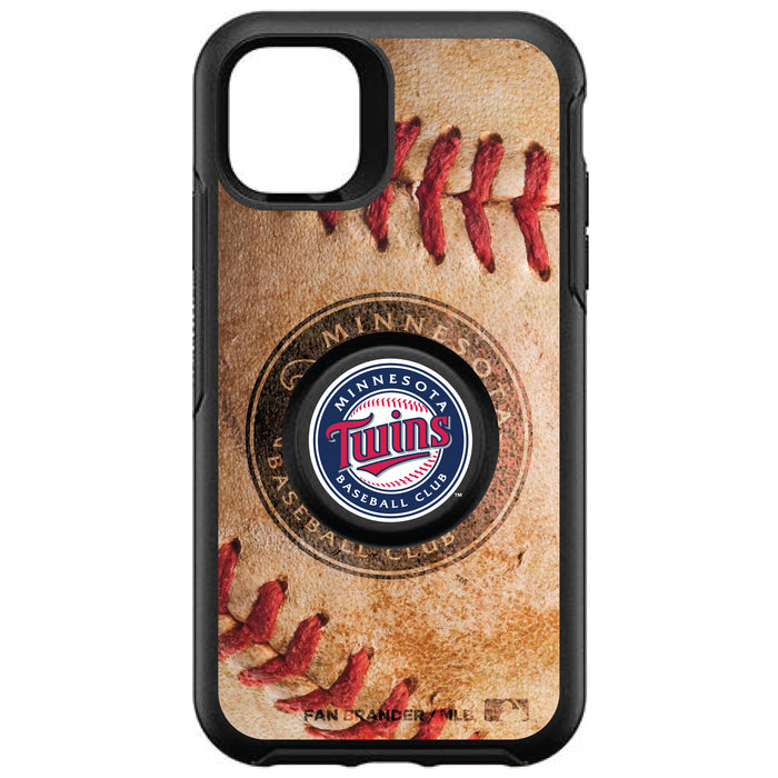 OtterBox Otter + Pop symmetry Phone case with Minnesota Twins Primary Logo with Baseball Design