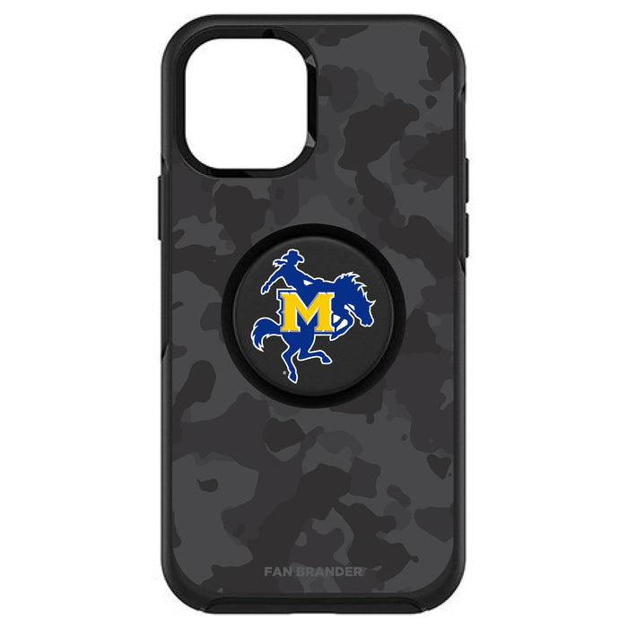 OtterBox Otter + Pop symmetry Phone case with McNeese State Cowboys Urban Camo background