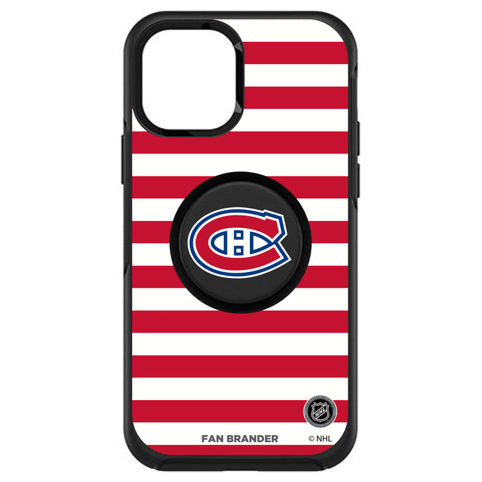 OtterBox Otter + Pop symmetry Phone case with Montreal Canadiens Stripes Design