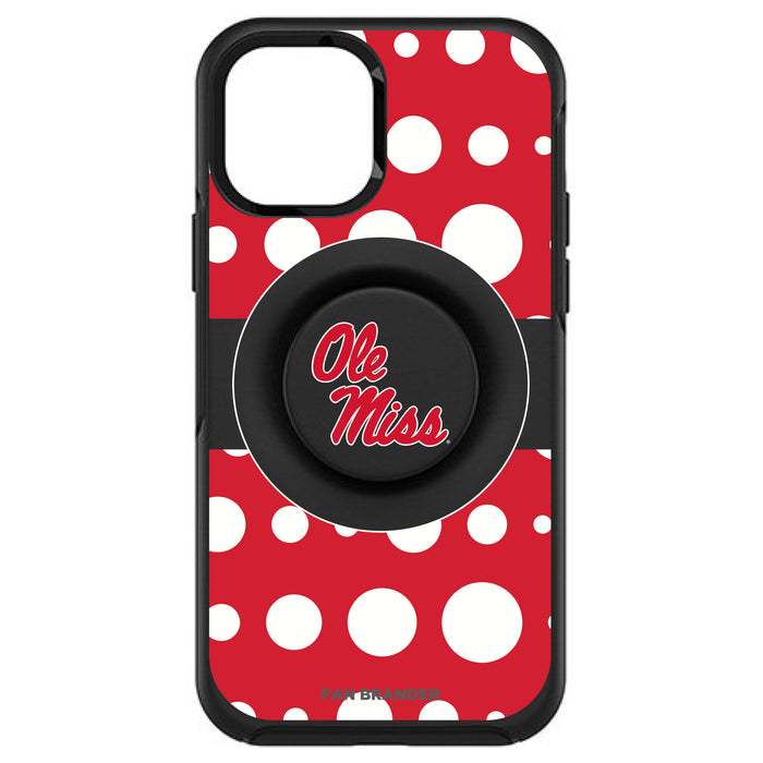OtterBox Otter + Pop symmetry Phone case with Mississippi Ole Miss Polka Dots design
