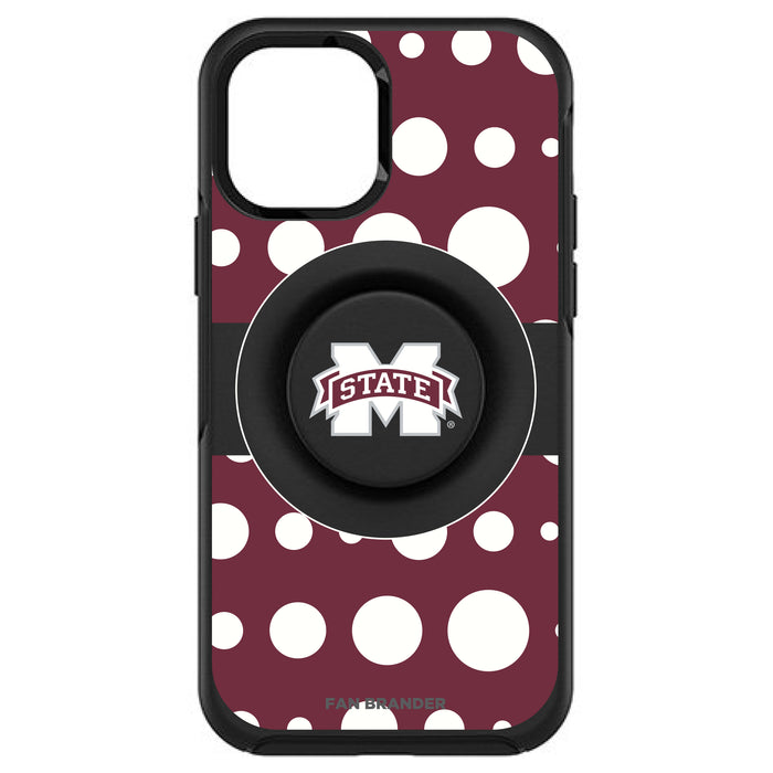 OtterBox Otter + Pop symmetry Phone case with Mississippi State Bulldogs Polka Dots design