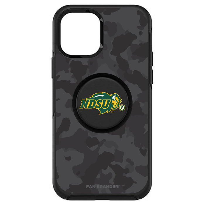 OtterBox Otter + Pop symmetry Phone case with North Dakota State Bison Urban Camo background