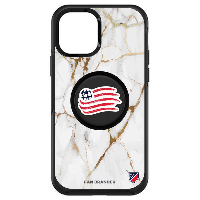 OtterBox Otter + Pop symmetry Phone case with New England Revolution White Marble design