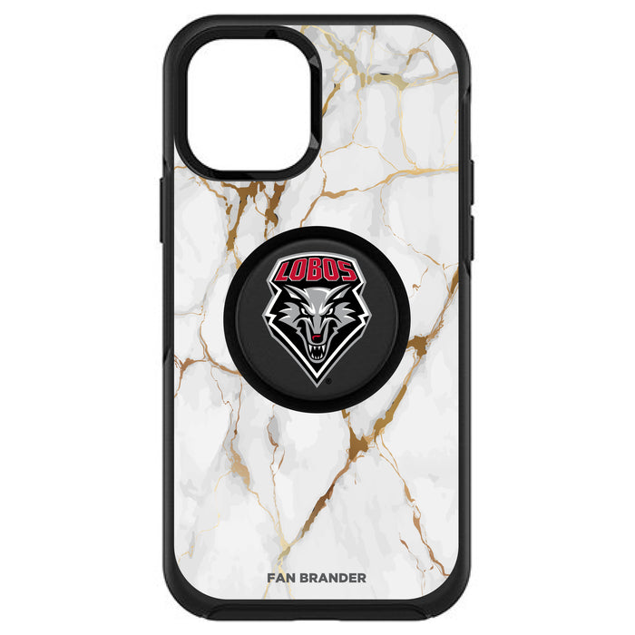 OtterBox Otter + Pop symmetry Phone case with New Mexico Lobos White Marble Background