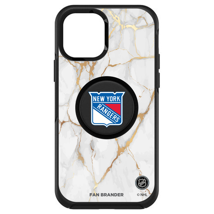 OtterBox Otter + Pop symmetry Phone case with New York Rangers White Marble design