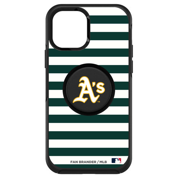 OtterBox Otter + Pop symmetry Phone case with Oakland Athletics Primary Logo and Striped Design