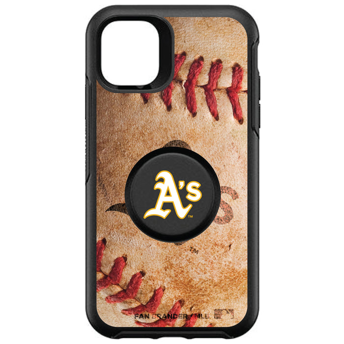 OtterBox Otter + Pop symmetry Phone case with Oakland Athletics Primary Logo with Baseball Design