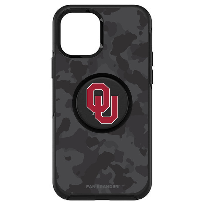 OtterBox Otter + Pop symmetry Phone case with Oklahoma Sooners Urban Camo background