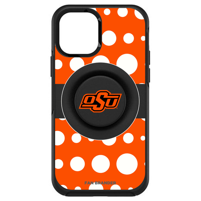 OtterBox Otter + Pop symmetry Phone case with Oklahoma State Cowboys Polka Dots design