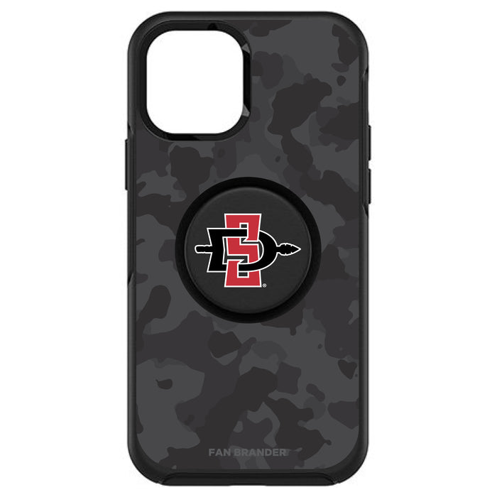 OtterBox Otter + Pop symmetry Phone case with San Diego State Aztecs Urban Camo background