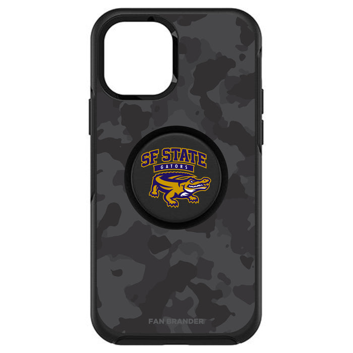 OtterBox Otter + Pop symmetry Phone case with San Francisco State U Gators Urban Camo background