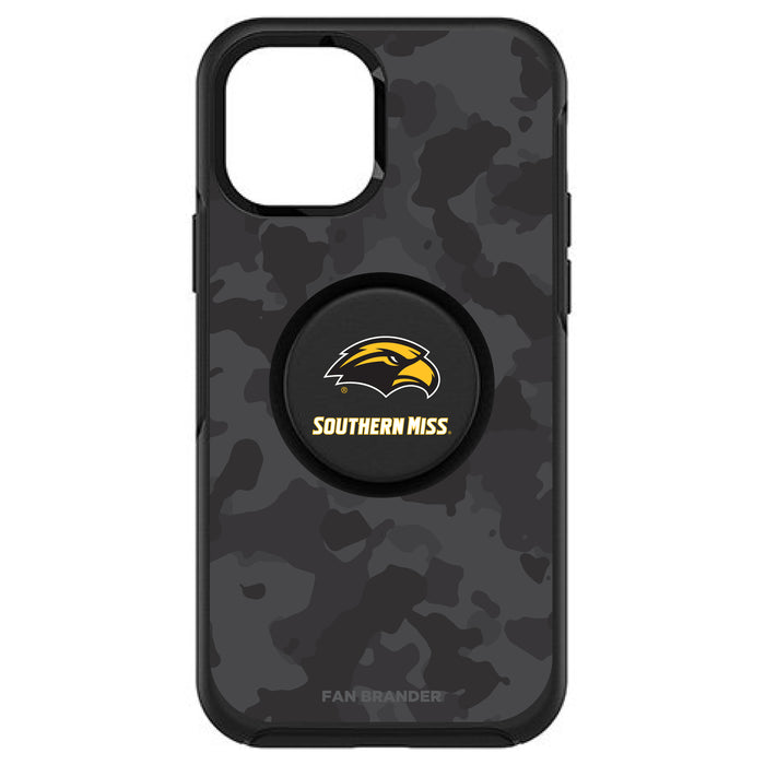 OtterBox Otter + Pop symmetry Phone case with Southern Mississippi Golden Eagles Urban Camo background