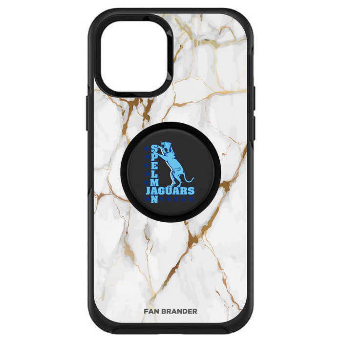 OtterBox Otter + Pop symmetry Phone case with Spelman College Jaguars White Marble Background