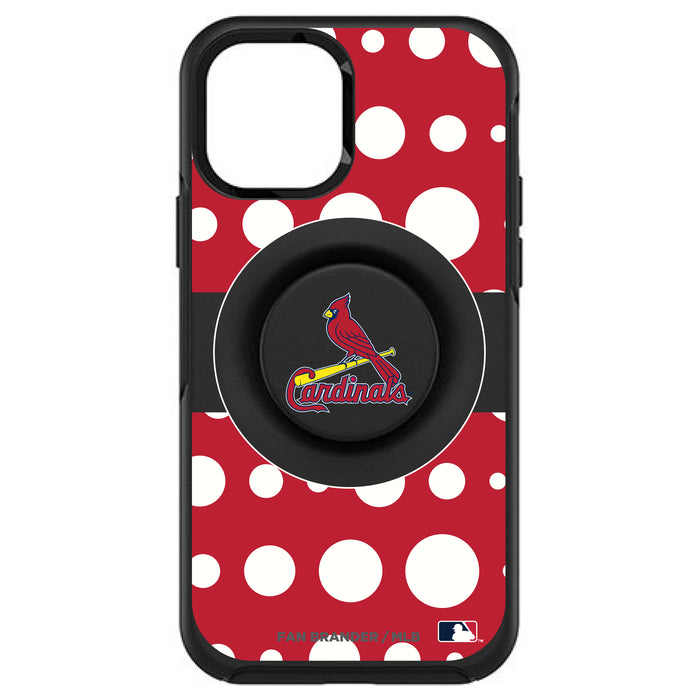 OtterBox Otter + Pop symmetry Phone case with St. Louis Cardinals Polka Dots design