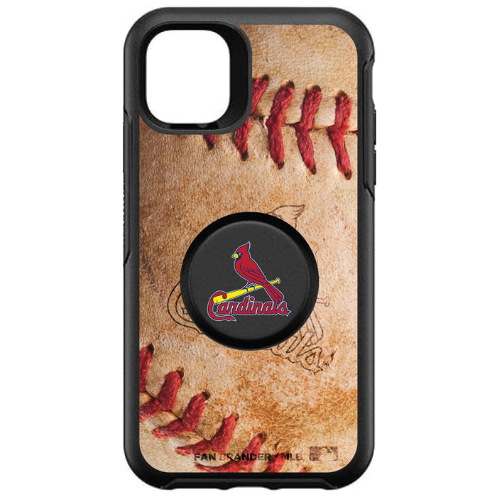 OtterBox Otter + Pop symmetry Phone case with St. Louis Cardinals Primary Logo with Baseball Design