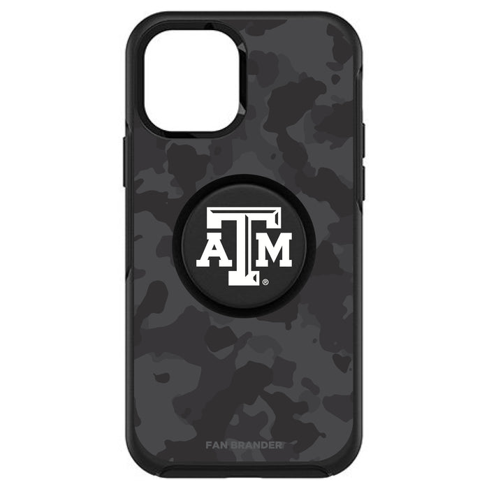 OtterBox Otter + Pop symmetry Phone case with Texas A&M Aggies Urban Camo background
