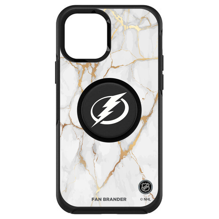 OtterBox Otter + Pop symmetry Phone case with Tampa Bay Lightning White Marble design