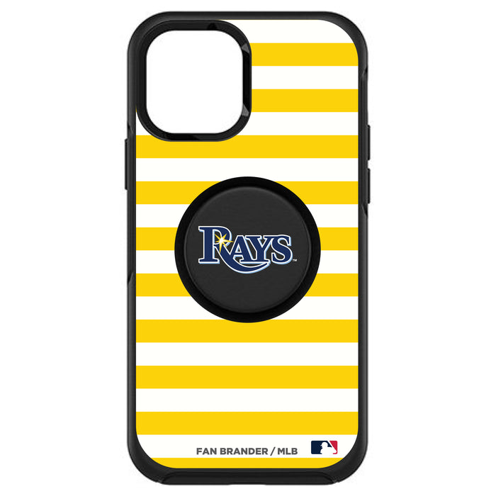 OtterBox Otter + Pop symmetry Phone case with Tampa Bay Rays Primary Logo and Striped Design