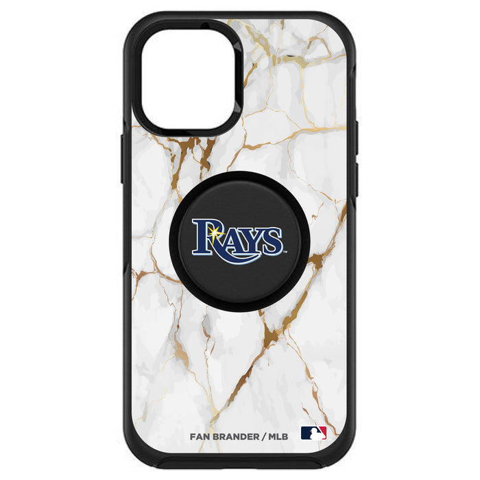 OtterBox Otter + Pop symmetry Phone case with Tampa Bay Rays White Marble design