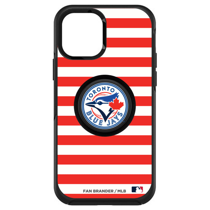 OtterBox Otter + Pop symmetry Phone case with Toronto Blue Jays Primary Logo and Striped Design