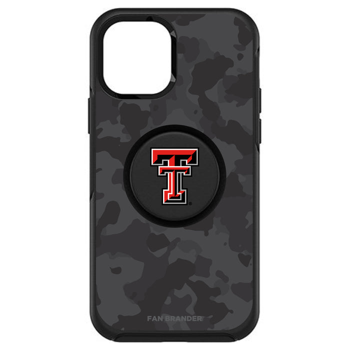 OtterBox Otter + Pop symmetry Phone case with Texas Tech Red Raiders Urban Camo background