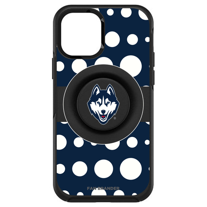 OtterBox Otter + Pop symmetry Phone case with Uconn Huskies Polka Dots design