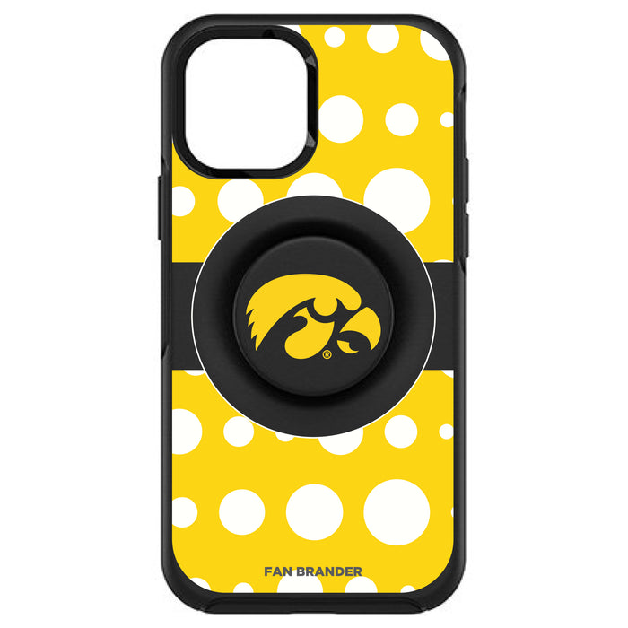 OtterBox Otter + Pop symmetry Phone case with Iowa Hawkeyes Polka Dots design