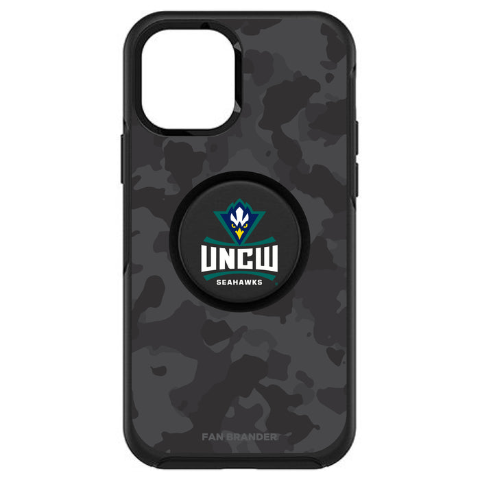OtterBox Otter + Pop symmetry Phone case with UNC Wilmington Seahawks Urban Camo background