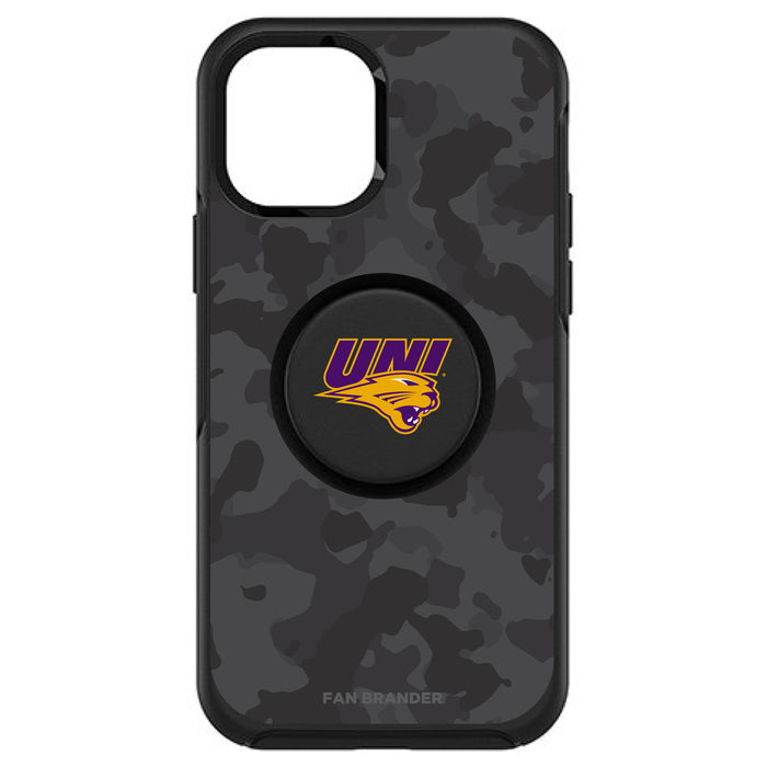 OtterBox Otter + Pop symmetry Phone case with Northern Iowa Panthers Urban Camo background