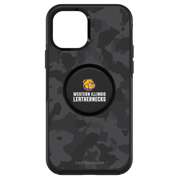 OtterBox Otter + Pop symmetry Phone case with Western Illinois University Leathernecks Urban Camo background