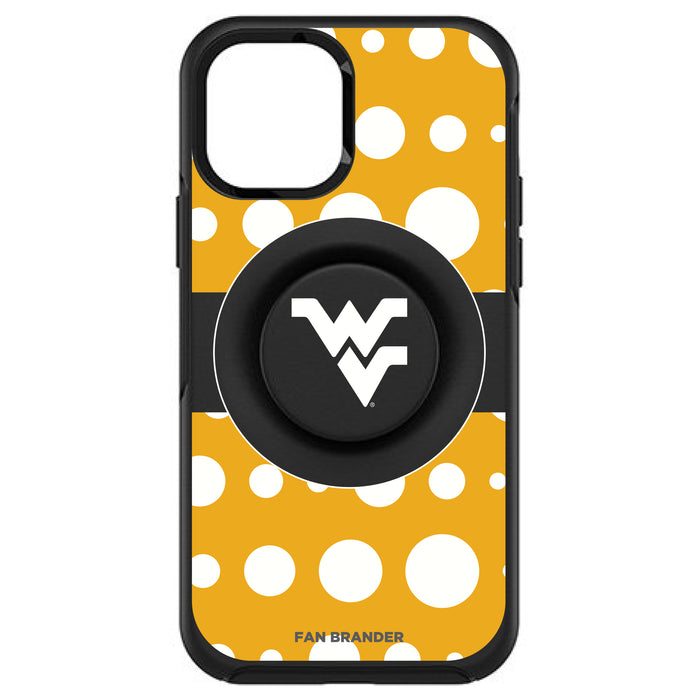 OtterBox Otter + Pop symmetry Phone case with West Virginia Mountaineers Polka Dots design