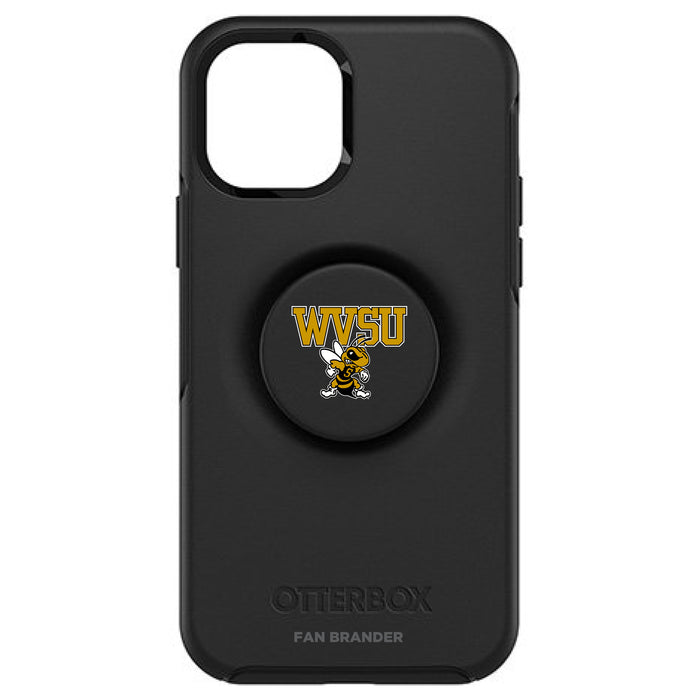 OtterBox Otter + Pop symmetry Phone case with West Virginia State Univ Yellow Jackets Primary Logo