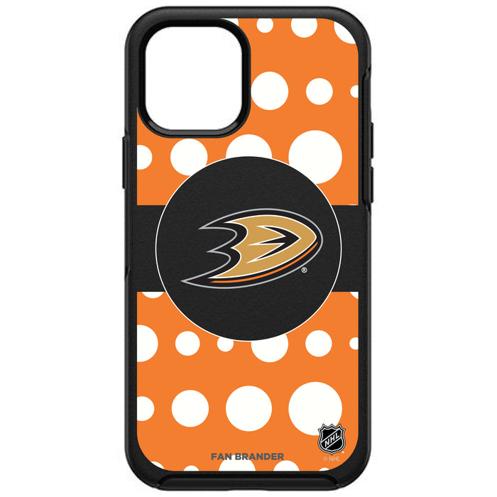 OtterBox Black Phone case with Anaheim Ducks Polka Dots design