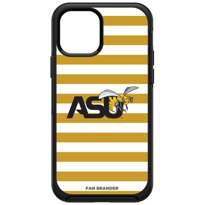 OtterBox Black Phone case with Alabama State Hornets Tide Primary Logo and Striped Design