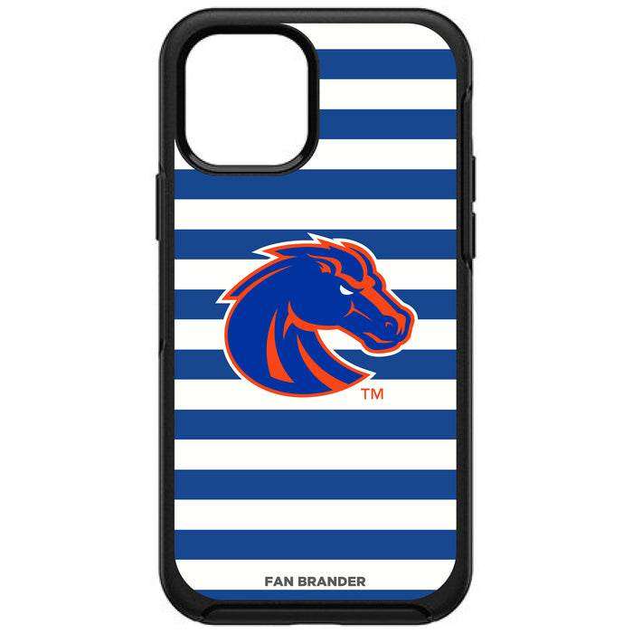 OtterBox Black Phone case with Boise State Broncos Tide Primary Logo and Striped Design