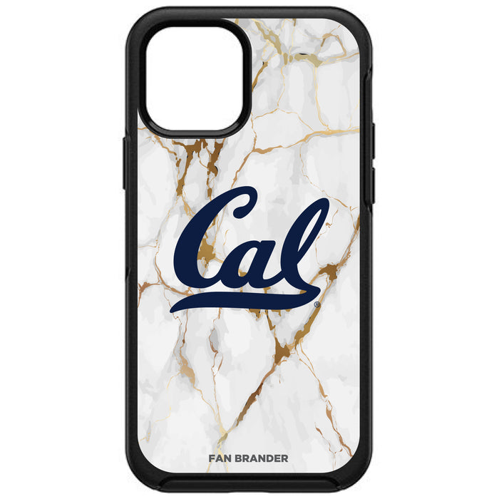 OtterBox Black Phone case with California Bears Tide White Marble Background