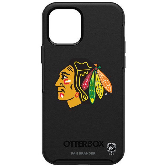 OtterBox Black Phone case with Chicago Blackhawks Primary Logo