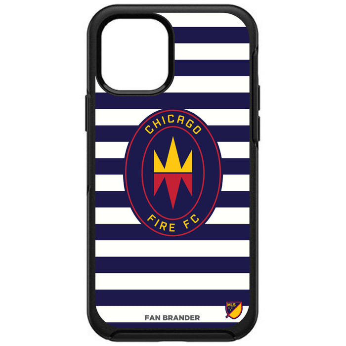 OtterBox Black Phone case with Chicago Fire Stripes