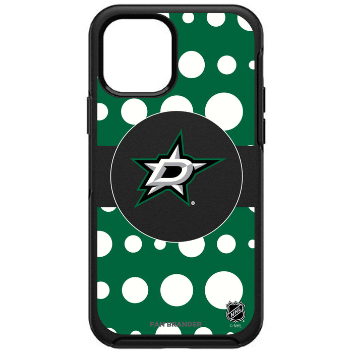 OtterBox Black Phone case with Dallas Stars Polka Dots design
