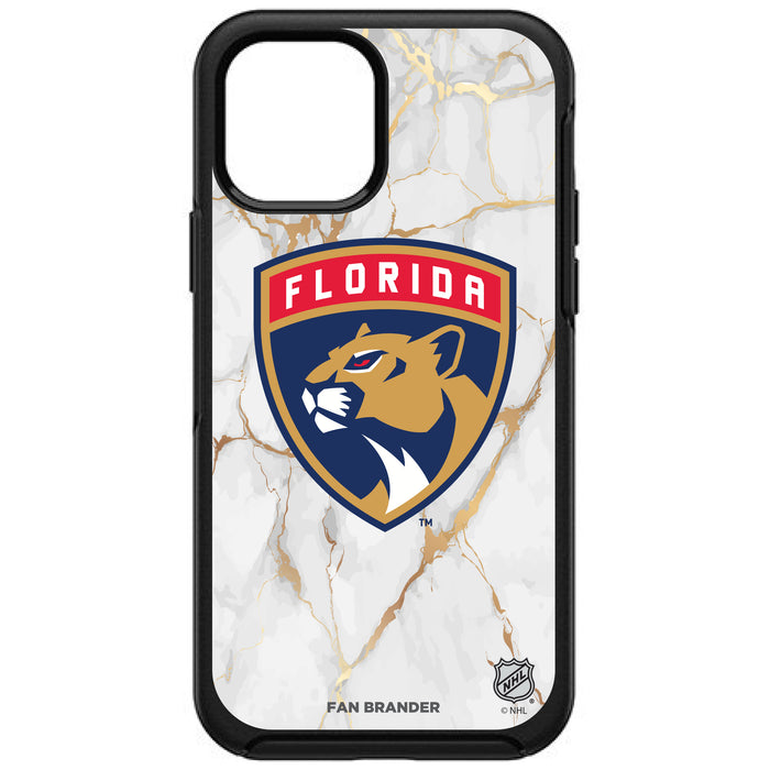 OtterBox Black Phone case with Florida Panthers White Marble design