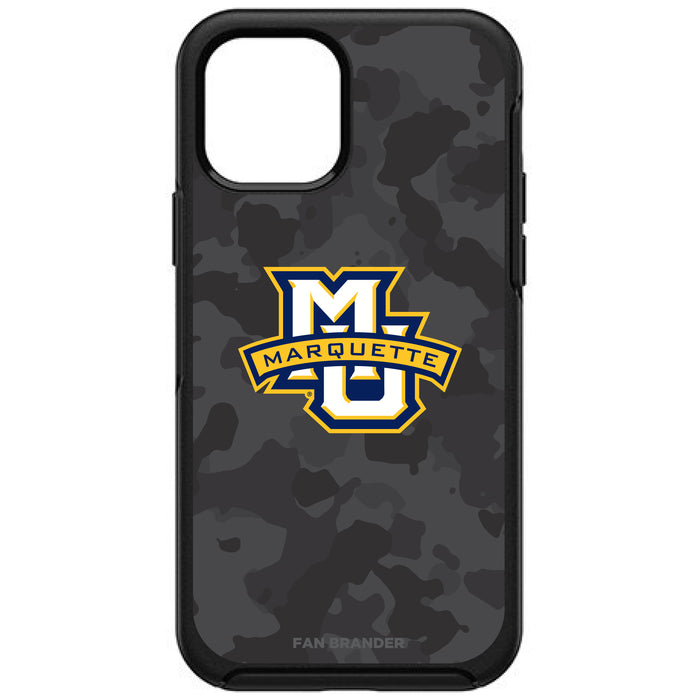 OtterBox Black Phone case with Marquette Golden Eagles Urban Camo Background