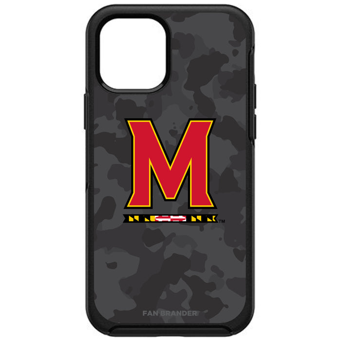 OtterBox Black Phone case with Maryland Terrapins Urban Camo Background