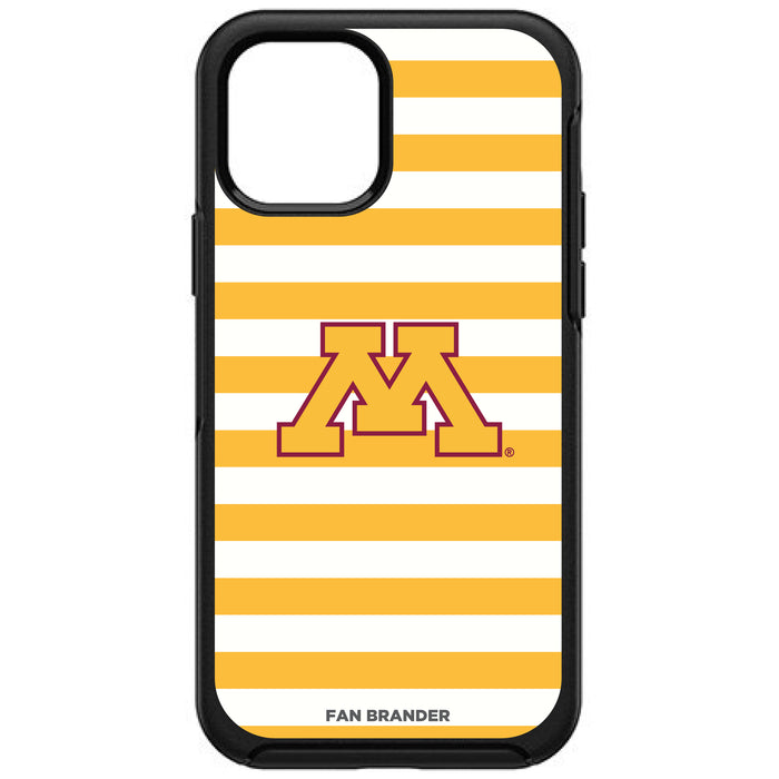 OtterBox Black Phone case with Minnesota Golden Gophers Tide Primary Logo and Striped Design