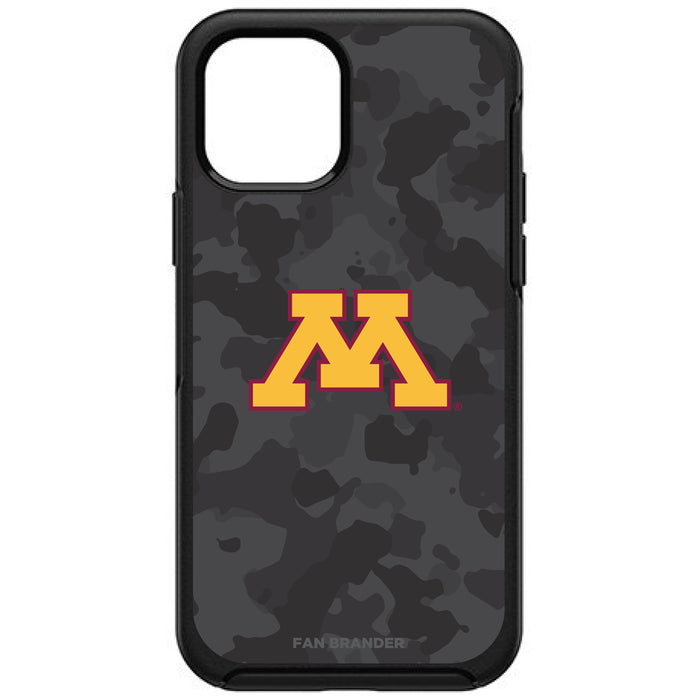 OtterBox Black Phone case with Minnesota Golden Gophers Urban Camo Background