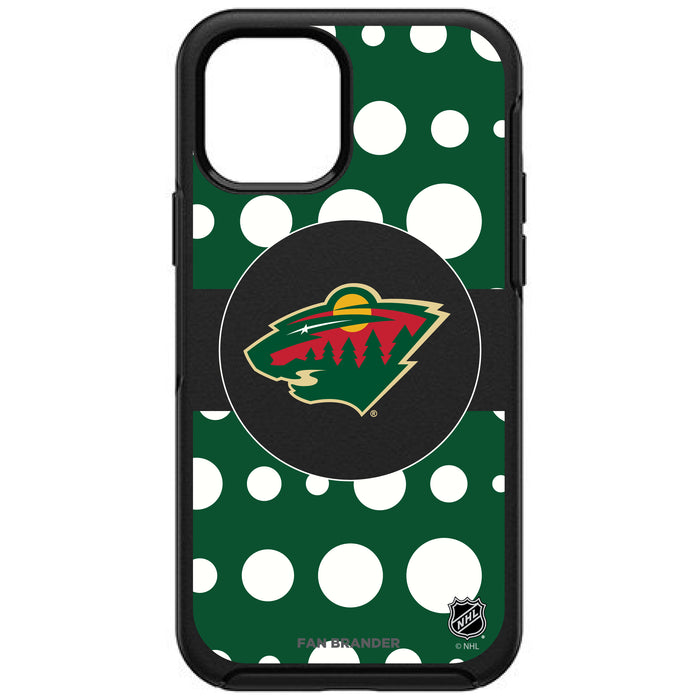 OtterBox Black Phone case with Minnesota Wild Polka Dots design