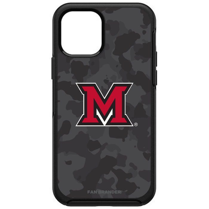 OtterBox Black Phone case with Miami University RedHawks Urban Camo Background