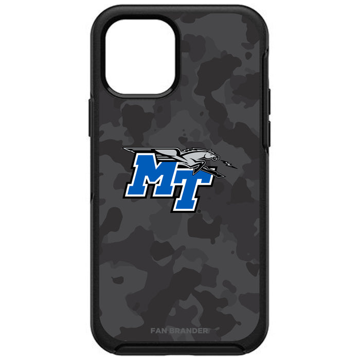 OtterBox Black Phone case with Middle Tennessee State Blue Raiders Urban Camo Background