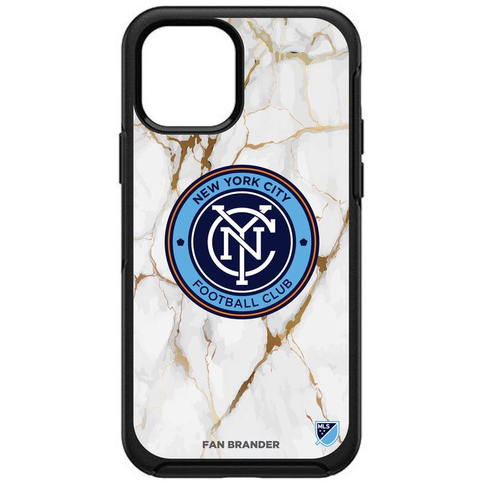 OtterBox Black Phone case with New York City FC White Marble Design